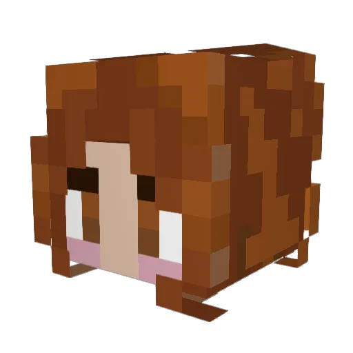 honeyweather Minecraft avatar head, 3D render