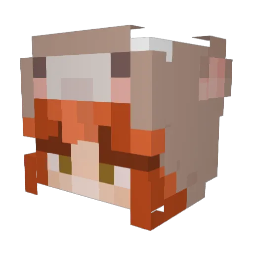 honeyweed_ Minecraft avatar head, 3D render