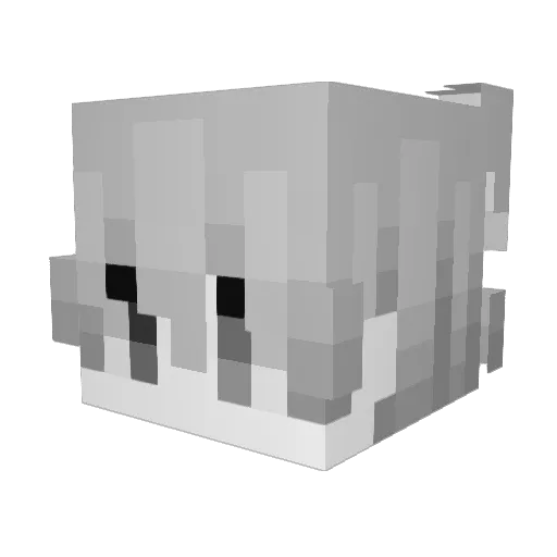 hong129 Minecraft avatar head, 3D render