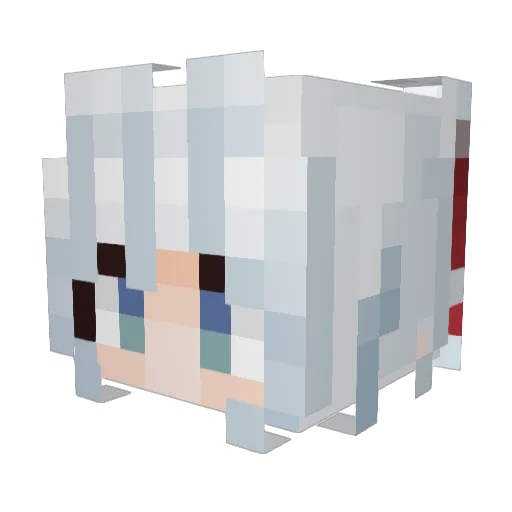 hong233 Minecraft avatar head, 3D render