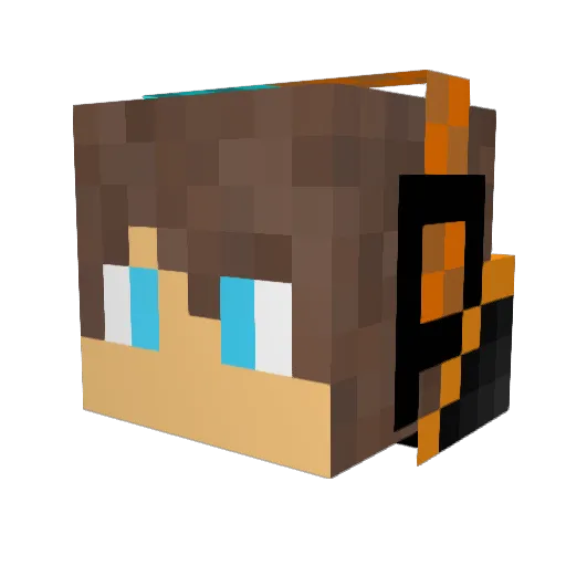 hong_0213 Minecraft avatar head, 3D render
