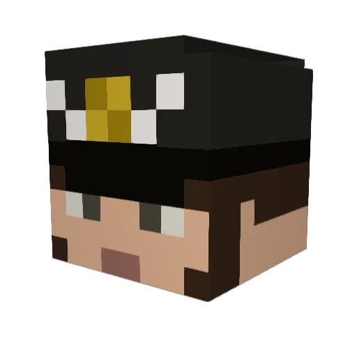hongdea3 Minecraft avatar head, 3D render