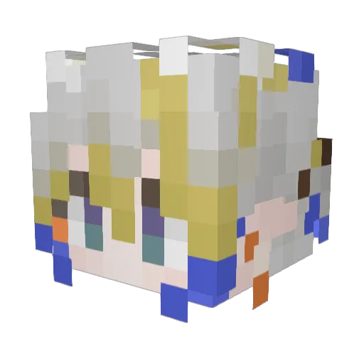 hongface Minecraft avatar head, 3D render