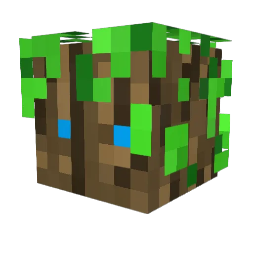 honghong2 Minecraft avatar head, 3D render