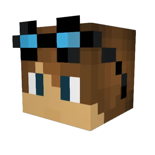 hongsam2 Minecraft avatar head, 3D render