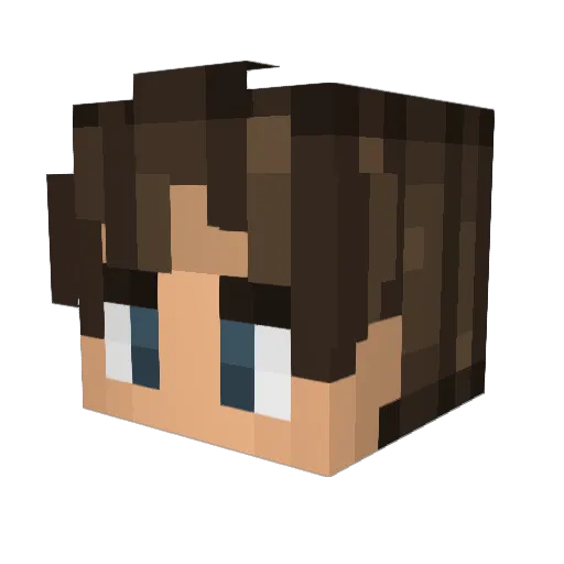 hongshaoJB Minecraft avatar head, 3D render