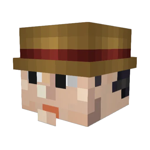 hongtaku Minecraft avatar head, 3D render