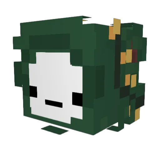 honi_chan Minecraft avatar head, 3D render