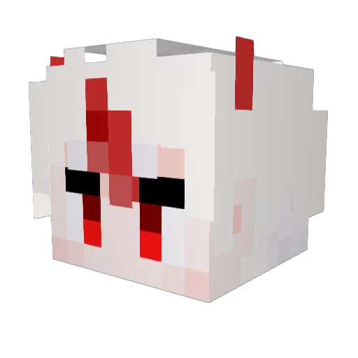 honkaros Minecraft avatar head, 3D render