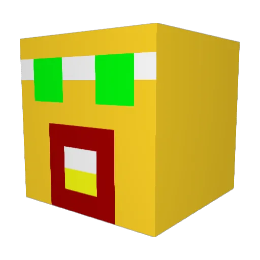 honkias Minecraft avatar head, 3D render