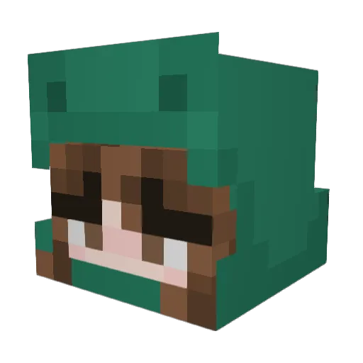 honkjade Minecraft avatar head, 3D render