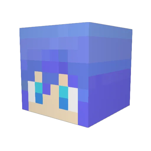honmonoK Minecraft avatar head, 3D render