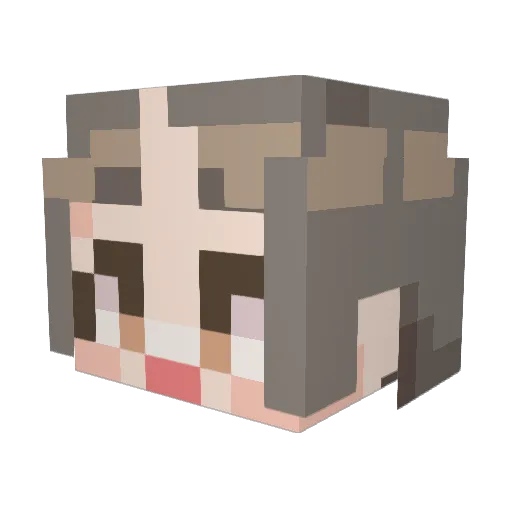 honnkaba Minecraft avatar head, 3D render