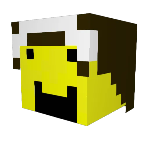 hono826 Minecraft avatar head, 3D render