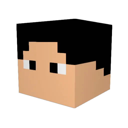 honodo Minecraft avatar head, 3D render