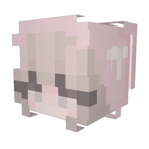 honolka Minecraft avatar head, 3D render