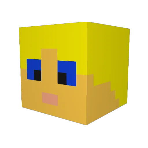 honolulumarc Minecraft avatar head, 3D render