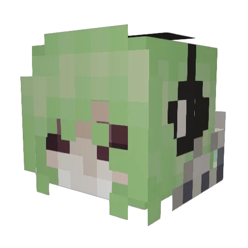 honoredbylady Minecraft avatar head, 3D render