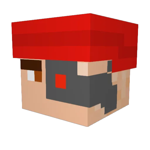 hontoncpk Minecraft avatar head, 3D render