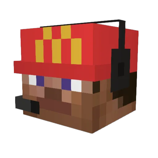 hontonee Minecraft avatar head, 3D render