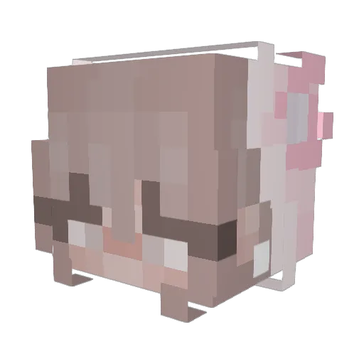 honushiii Minecraft avatar head, 3D render