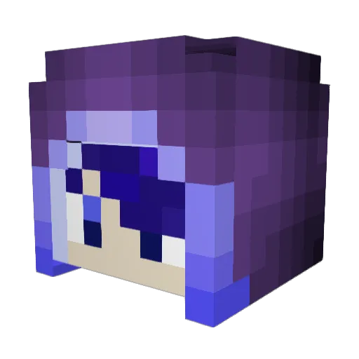 honyaX3 Minecraft avatar head, 3D render