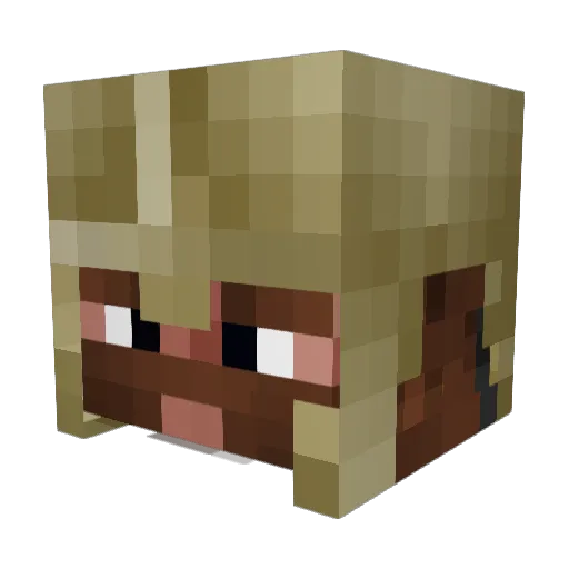 honzaku2 Minecraft avatar head, 3D render