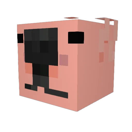 hoochieyaya Minecraft avatar head, 3D render