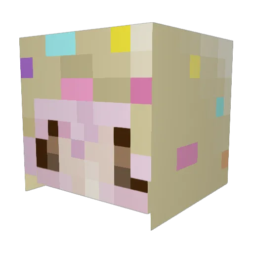 hooded_crows Minecraft avatar head, 3D render