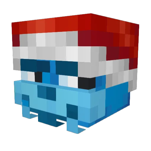 hoodkaicenat Minecraft avatar head, 3D render