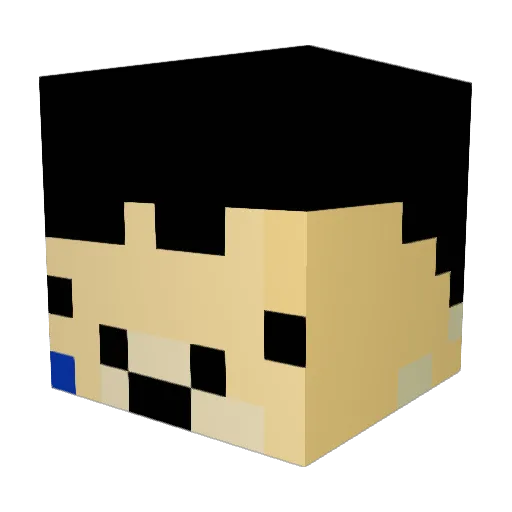 hoon1008 Minecraft avatar head, 3D render