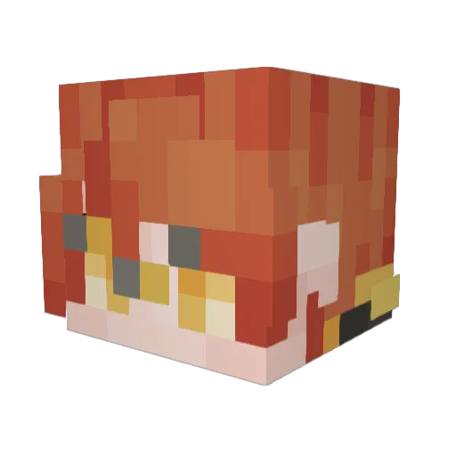hoonjeong Minecraft avatar head, 3D render