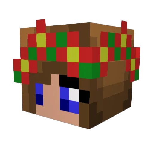 hooooousette Minecraft avatar head, 3D render