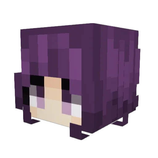 hoopla_ Minecraft avatar head, 3D render