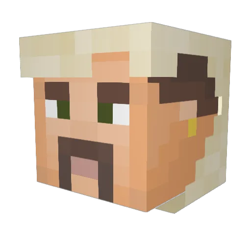 hooverce Minecraft avatar head, 3D render