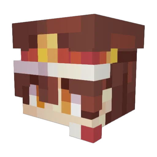 hopcwoo Minecraft avatar head, 3D render