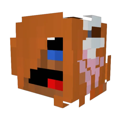 hopecek Minecraft avatar head, 3D render
