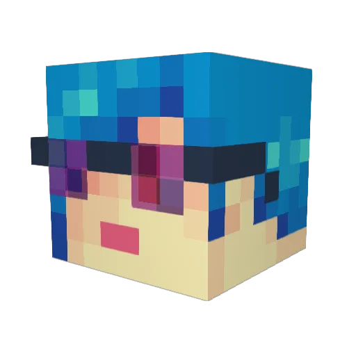 hopecorgi Minecraft avatar head, 3D render