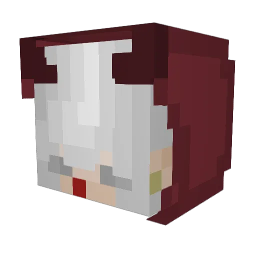 hopecozy Minecraft avatar head, 3D render