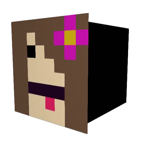 hopeepowell Minecraft avatar head, 3D render