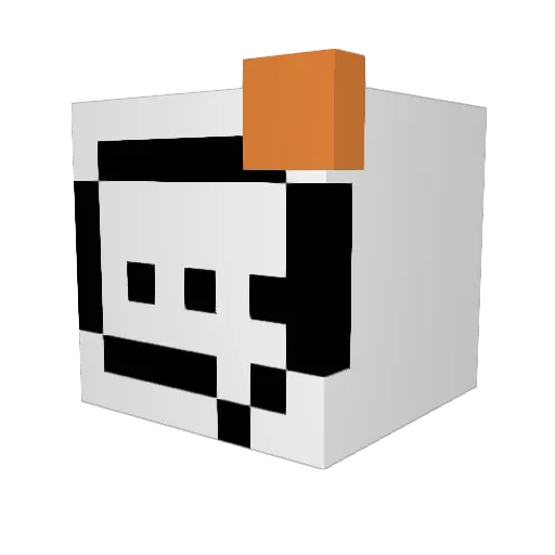 hopelessmapper Minecraft avatar head, 3D render