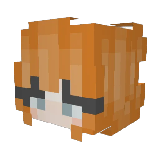 hoping_ Minecraft avatar head, 3D render
