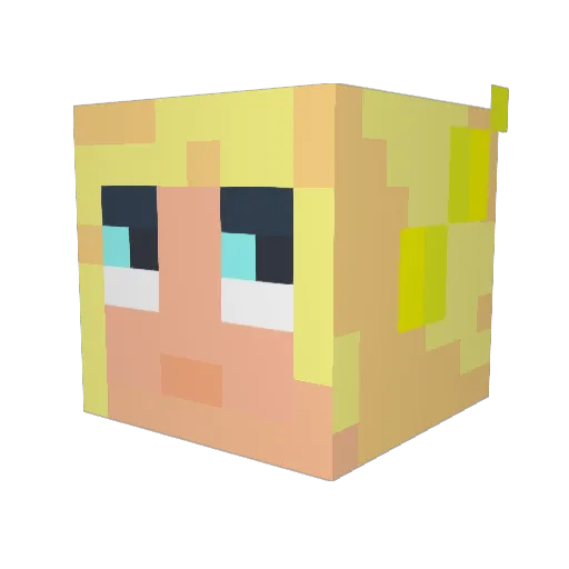 hopiwan Minecraft avatar head, 3D render