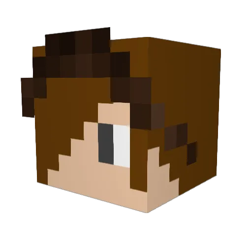hopper5x Minecraft avatar head, 3D render