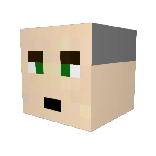 hopperj Minecraft avatar head, 3D render