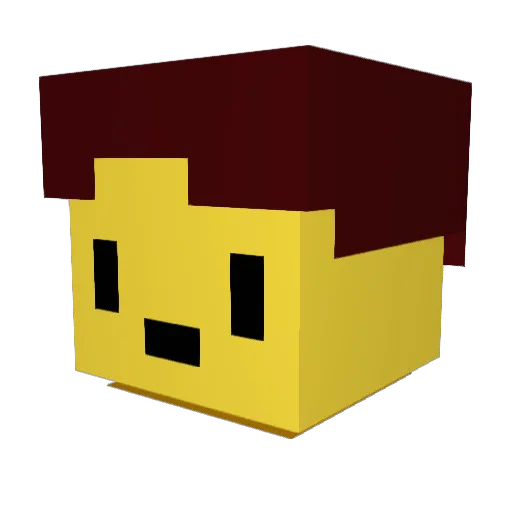 hoppie03 Minecraft avatar head, 3D render