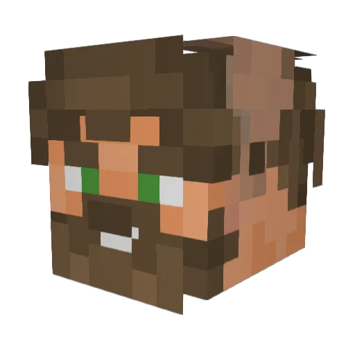 hopwd Minecraft avatar head, 3D render