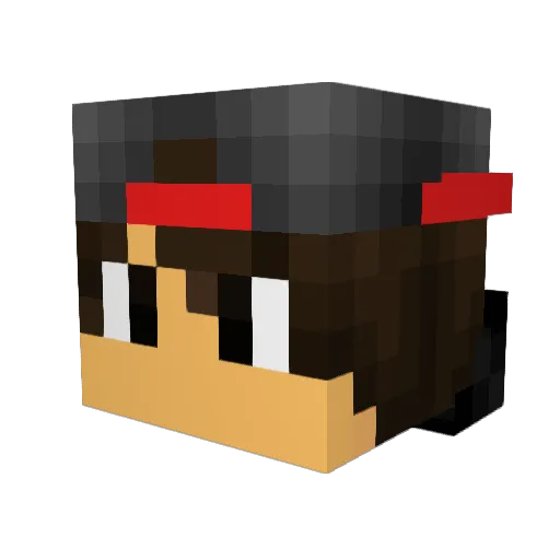 hopy_dopy Minecraft avatar head, 3D render