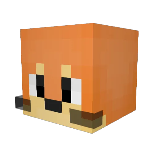 horange2 Minecraft avatar head, 3D render