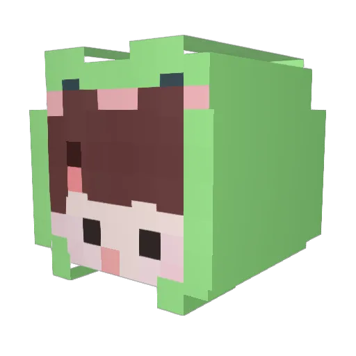 horangyee_03 Minecraft avatar head, 3D render